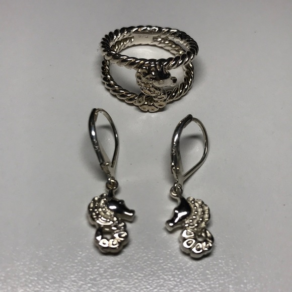 CUSTOM MADE Sterling Silver Seahorse Earrings - Picture 5 of 5